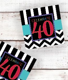 Chevron 40th Birthday Party Supplies | Balloon | Decoration | Pack